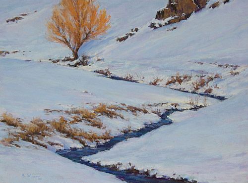 "Spring Snow" by Aaron Schuerr | Plein Air Painting