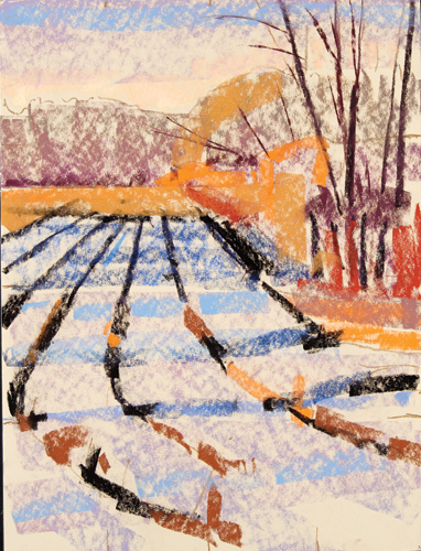 painting snow in pastel: step 2 | pastel demonstration