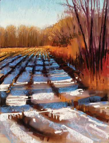 painting snow in pastel: step 6 | pastel demonstration