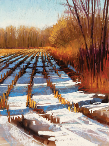 painting snow in pastel: step 7 | pastel demonstration