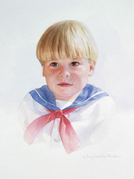 Watercolor Painting From Photo, Digital Child Portrait