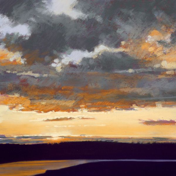Sunset Sky Painting with 30 Rembrandt Pastels 