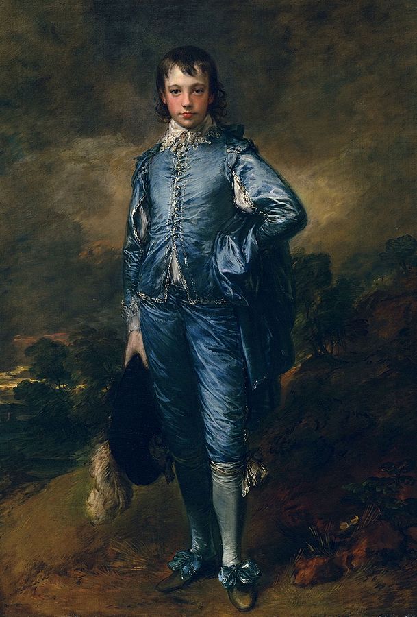 The Blue Boy by Thomas Gainsborough, oil on canvas, 1770: This is the artist's most famous work and served as an homage to the Flemish Baroque artist Anthony Van Dyck, which is why the figure is dressed in a costume that would have been worn some 140 years prior to when the work was done. The Raft of the Medusa by Theodore Gericault, oil on canvas, 1819: