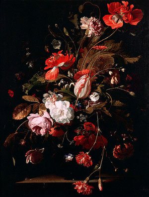 Still Life with Watch by Willem van Aelst, oil on canvas, 1665.