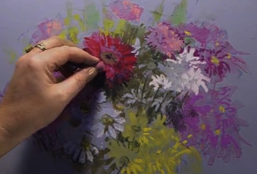 pastel flower art