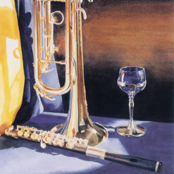 Paul Jackson: Watercolor Painting of Silver and Gold