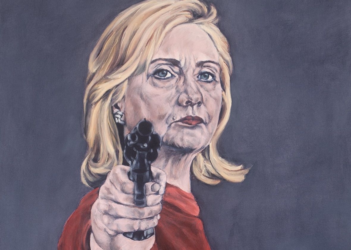 Political art: Sarah Sole's painting of Hillary Clinton as Badass