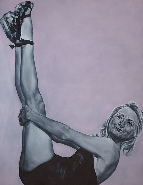 Political art: Sarah Sole's painting of Hillary Clinton as Pinup Girl
