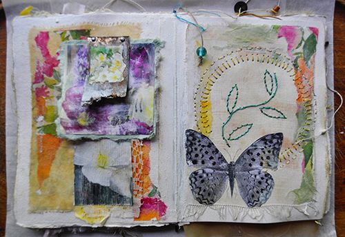 Book Collages - Using Collage, Image Transfer and Sewing Techniques -  Artist Books