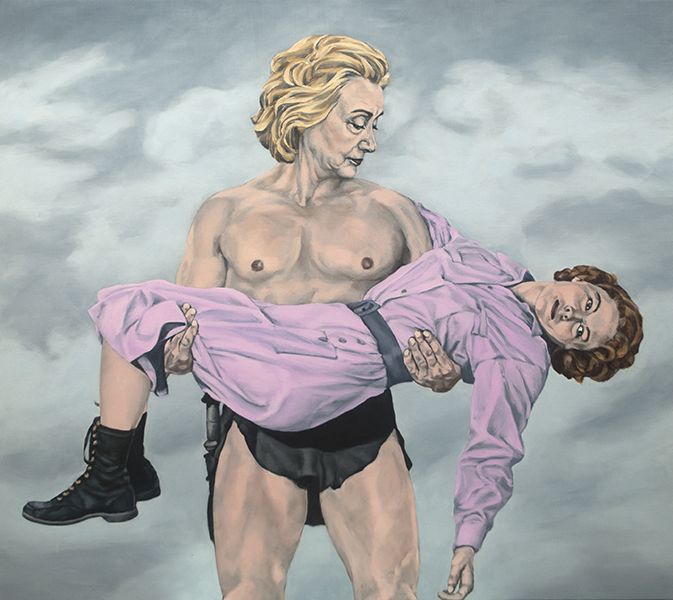 Political art: Sarah Sole's painting of Hillary Clinton as Tarzan