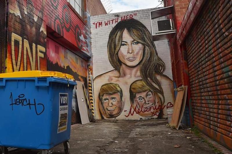 Political Art: Melania Trump mural