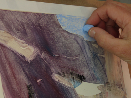 Pastel Monoprint As Underpainting: A Demo