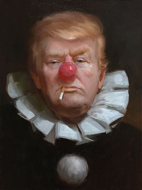 Political art: Trump as clown by Tony Pro