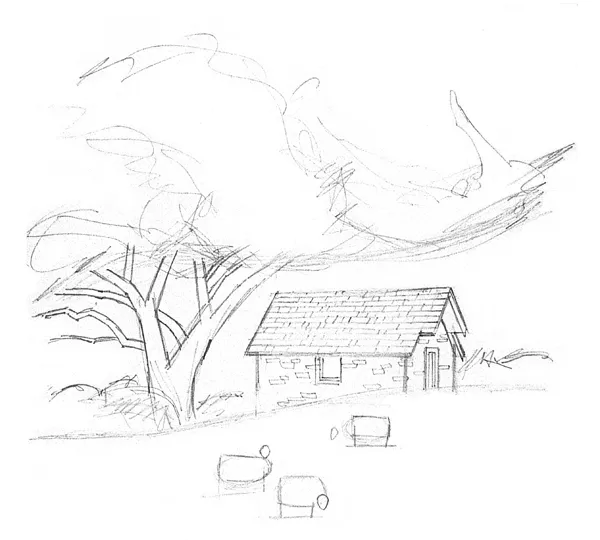 Landscape drawing tutorial | Mark Willenbrink, ArtistsNetwork.com