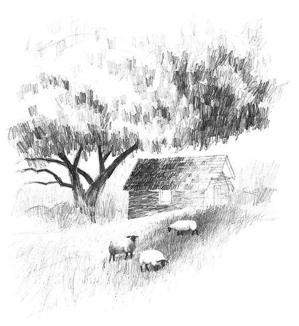 Landscape drawing tutorial | Mark Willenbrink, ArtistsNetwork.com