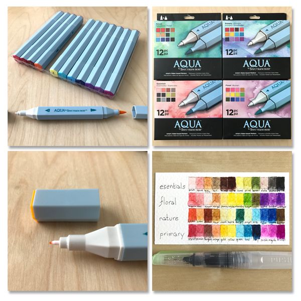 Aqua by Spectrum Noir 12 Pen Set - Nature -Crafter's Companion US