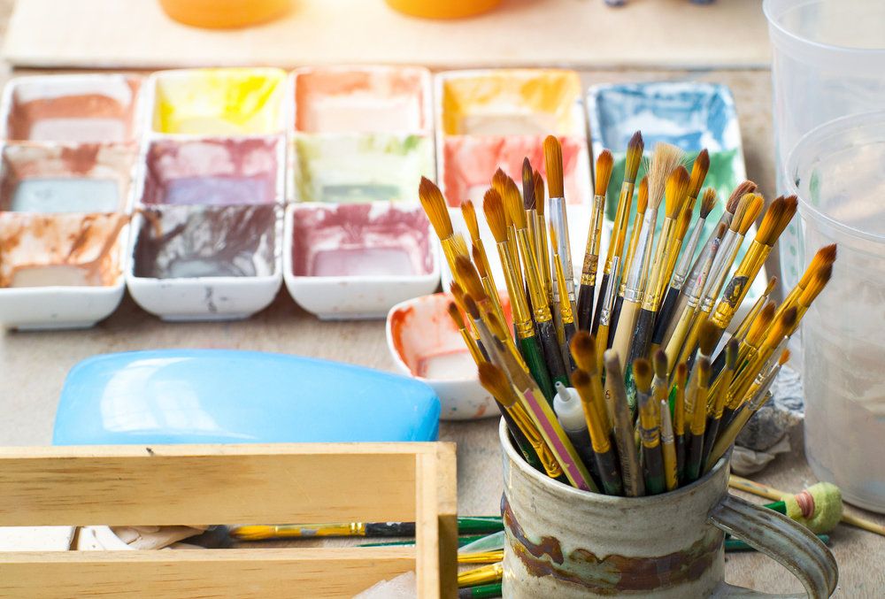 Watercolor Art Supplies Clipart Artist Paint Tools -  Sweden