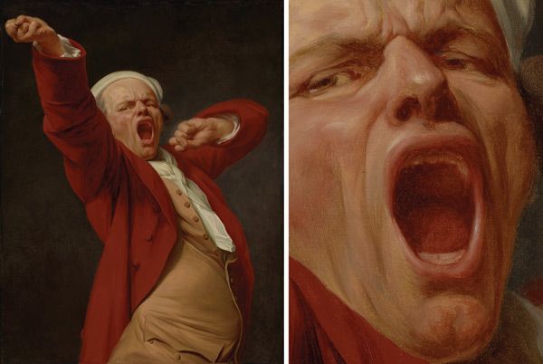 Painting the Mouth: Self-Portrait, Yawning by Joseph Ducreaux, plus detail; digital images courtesy of the Getty’s Open Content Program | ArtistsNetwork.com