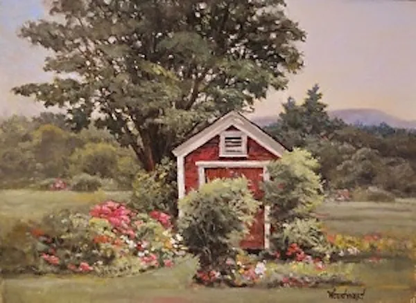 How to price your art, artist daily, garden shed, oil painting, lori woodward