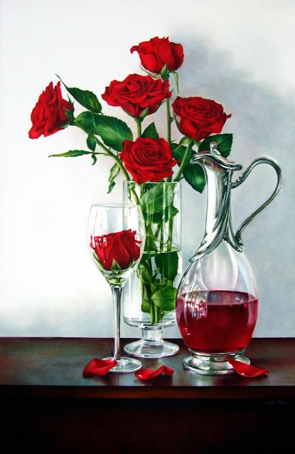 Red Wine Decanter by Arleta Pech | How to Use Luminous Glazes in Oil Paintings | Glazes, Light in Oil | Artists Network