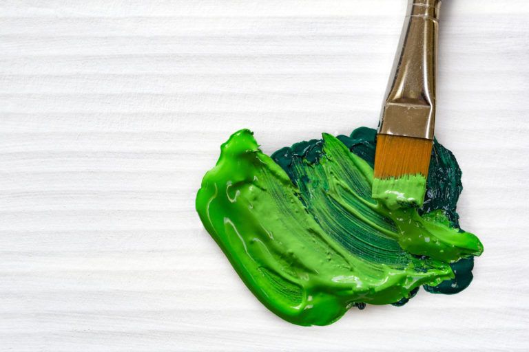 Acrylic Color Mixing Techniques: Mastering Greens by Chris Cozen | Artists Network | Photo of green paint by Getty Images