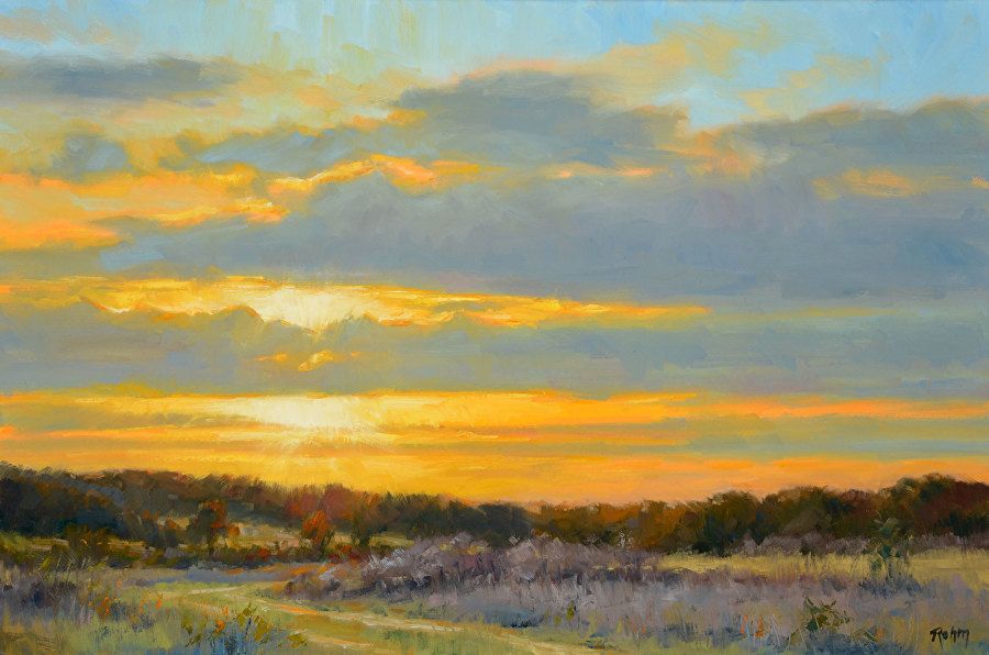 Afternoon Clouds by Bob Rohm--autumn art colors example.