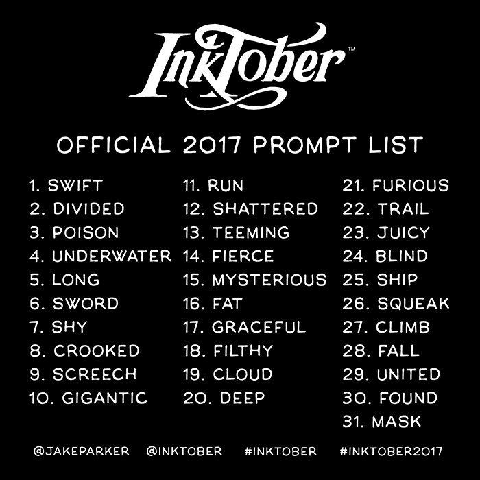 Inktober Drawing Challenge Draw Share Win Artists Network