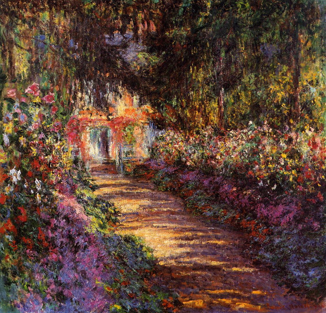 Pathway at Giverney by Claude Monet, 1901, oil painting
