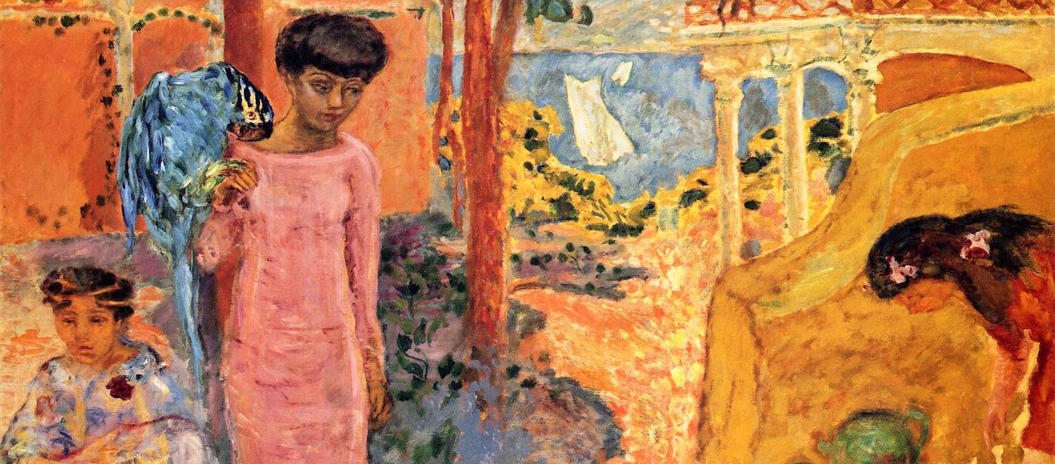 Girl with Parrot by Pierre Bonnard, detail | Visual Storytelling in Art