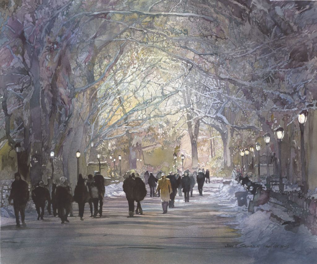 15. The Mall by John Salminen | 25 watermedia paintings by 25 top artists