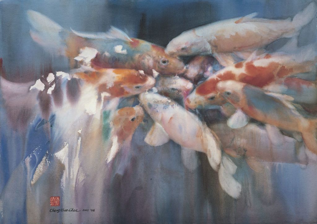 3. Koi 98, No. 1 by Cheng-Kee Chee | 25 watermedia paintings by 25 artists