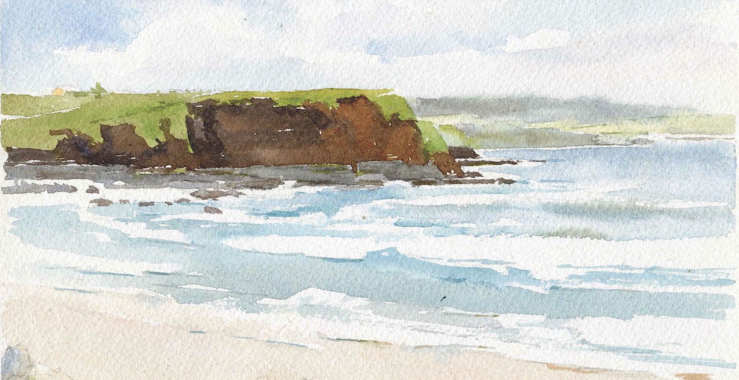 Acrylic Painting Tutorial/ Black and white Limited Palette/ ocean, waves, &  sun rays! landscape 