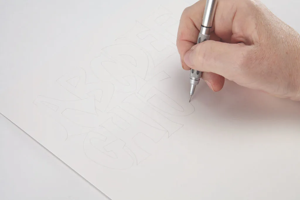 Seurat Dots, Step 1 | 10 Hand Lettering Techniques with an Artful Spin by Joanne Sharpe | Artists Network