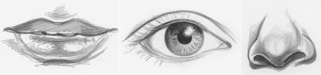 Tine Kent - Pencil Sketches - Facial Studies