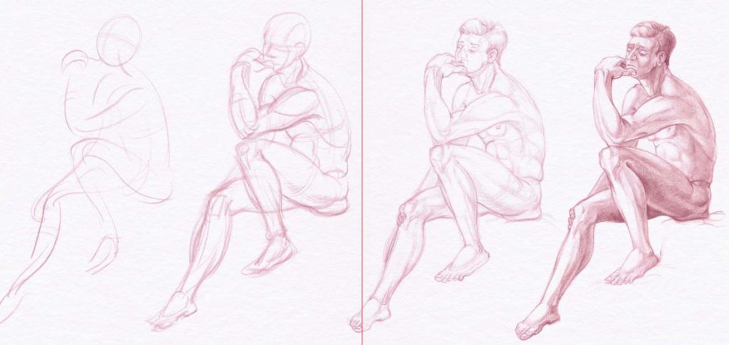 Anatomy Pose Drawing / Figure Drawing Practice/ Gesture drawing from  reference image - YouTube