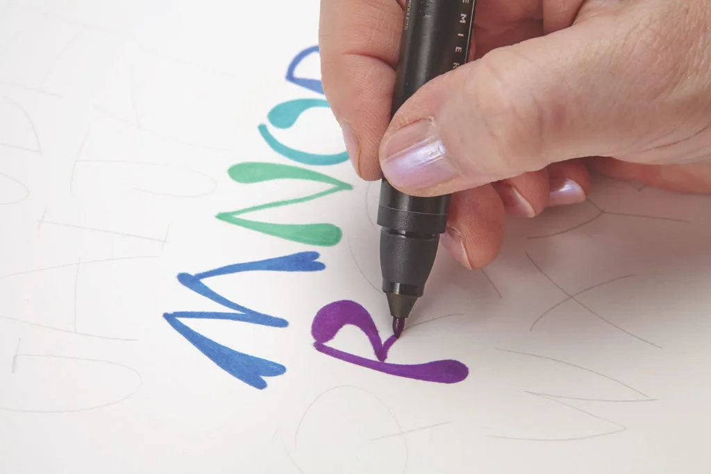 Matisse Inspired, Step 1 | 10 Hand Lettering Techniques with an Artful Spin by Joanne Sharpe | Artists Network
