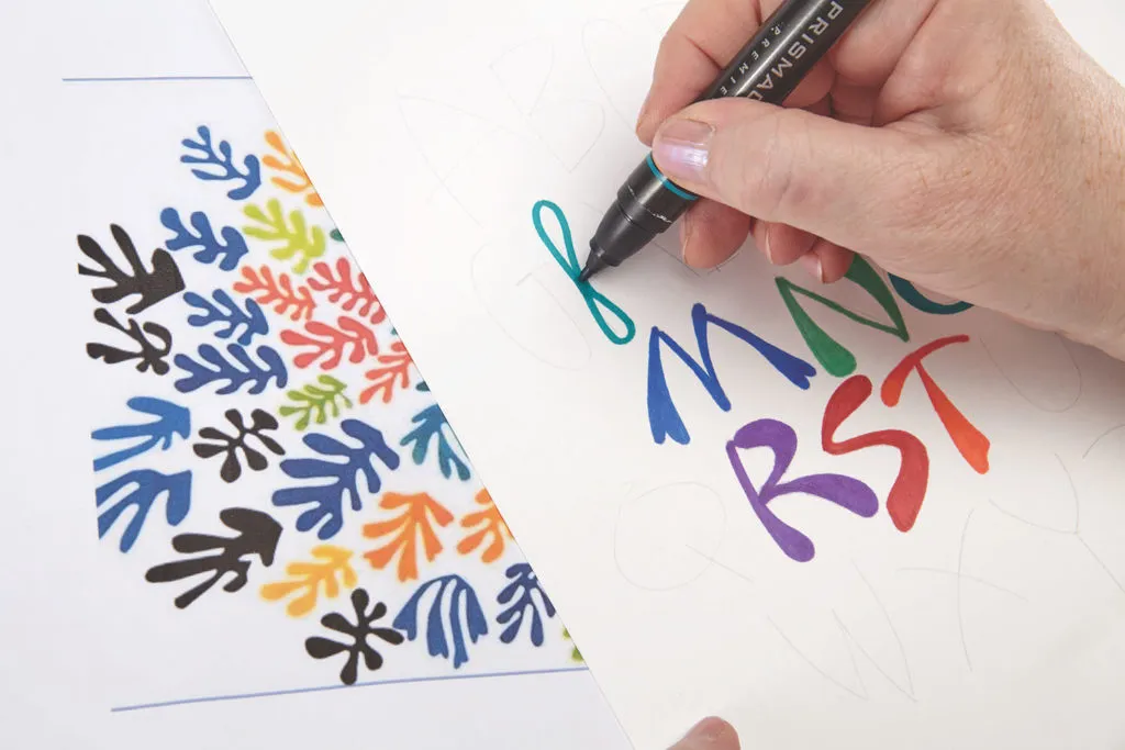 Matisse Inspired, Step 2 | 10 Hand Lettering Techniques with an Artful Spin by Joanne Sharpe | Artists Network