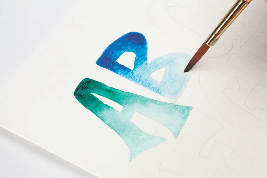 Watercolor Ombre, Step 3 | 10 Hand Lettering Techniques with an Artful Spin by Joanne Sharpe | Artists Network