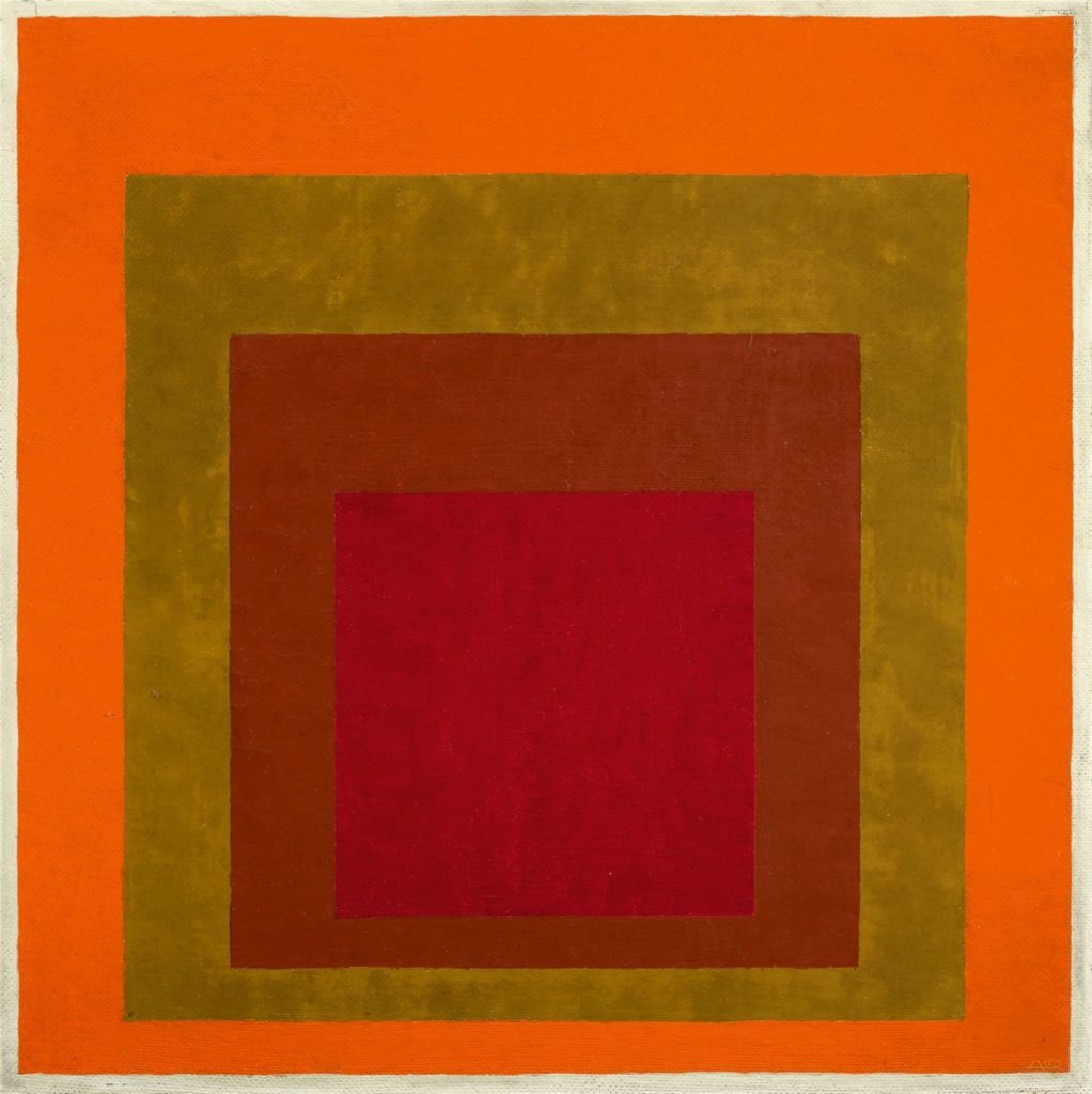 Study to Homage to the Square: Warm Welcom by Josef Albers, 1953-55, oil on masonite.