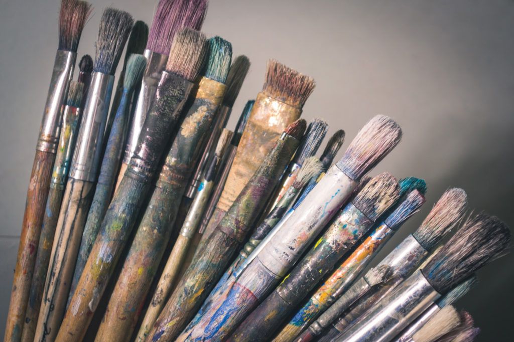 Worn Artist Paintbrushes Photograph by Garry Gay - Fine Art America