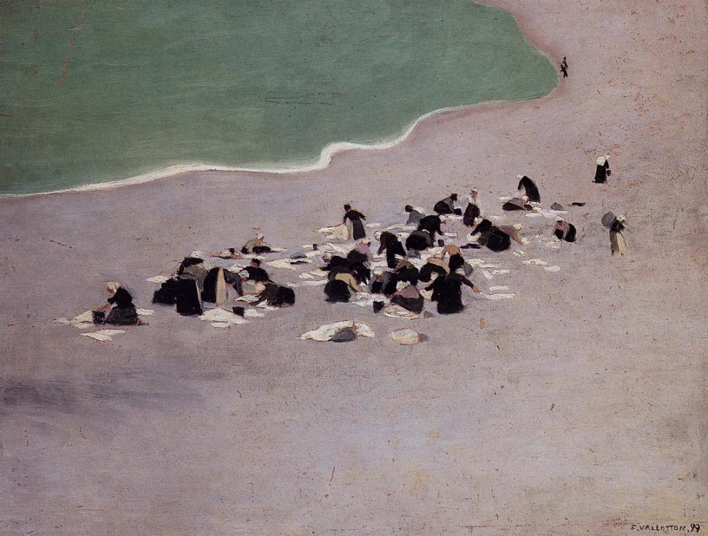 Harmony in Art: Washerwomen at Etretat by Felix Vallotton, 1899