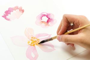 Easy watercolor flowers from Marie Boudon