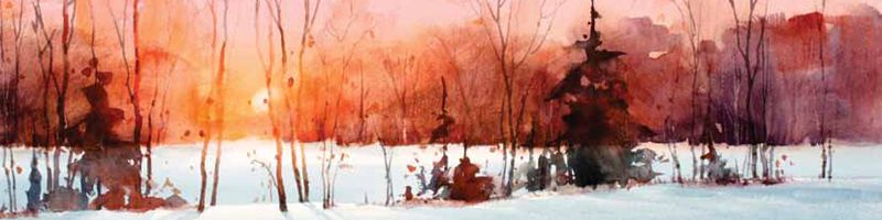 Watercolor landscape tutorial for beginners with video - My Art