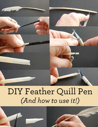 Learn how to use a DIY Feather Quill Pen in this free guide.