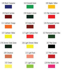 Amazing color mixing chart for floral art