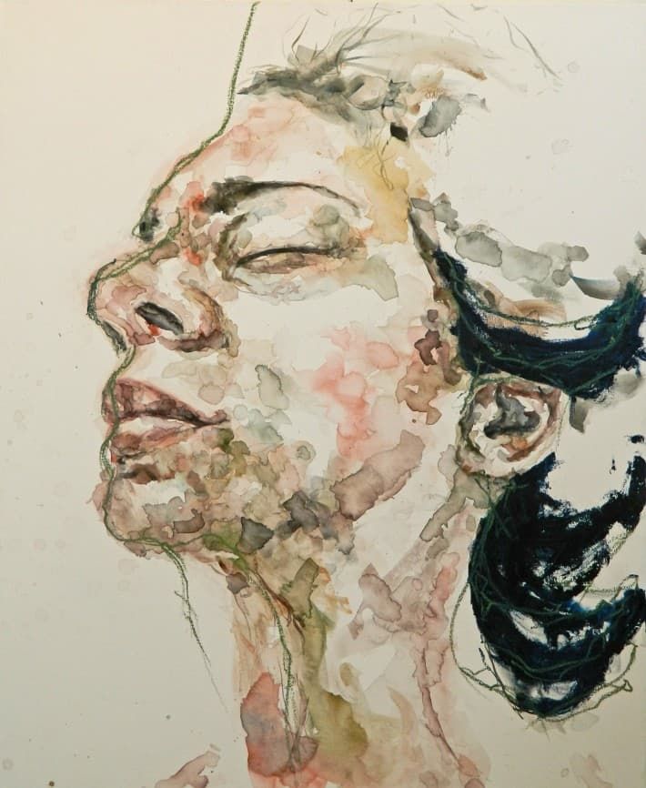 ink and watercolor portraits