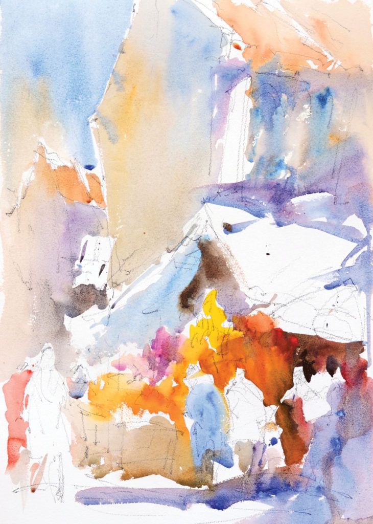 How to Leave White Space in Watercolor