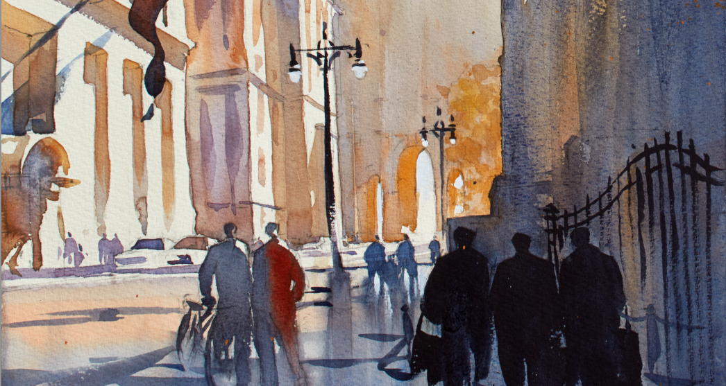 Watercolor Painting - Light and Color in Cityscapes Video Download