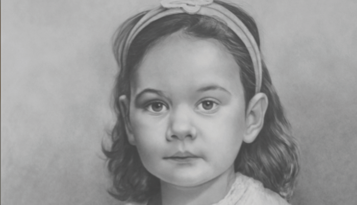 Portrait drawing  Greatgrandma as a child  Clemens Birsak