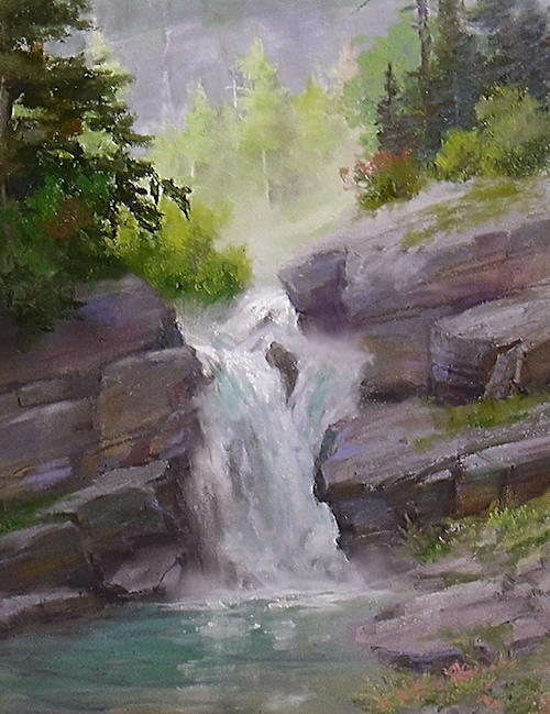 Paint Along with Johannes Vloothuis: Misty Mountain Waterfall in 